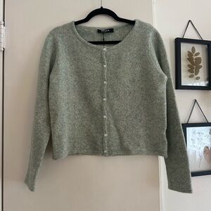 Sage Button-Up Cardigan